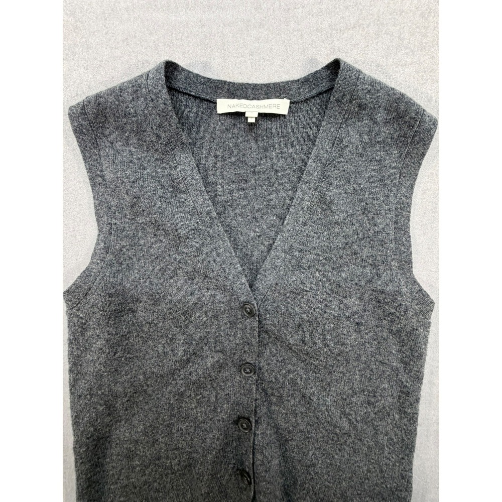 Naked Cashmere Women Sweater Vest Gray Size Small 100% Cashmere - Picture 2 of 11